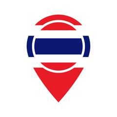 Thailand flag location icon