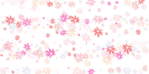 Love, romance concept. Interesting wedding invitation.  Flower flying background. Pink rose composition. 