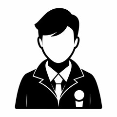 Journalist Black Vector silhouette