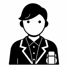 Journalist Black Vector silhouette
