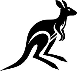 Marsupials Silhouette Design for Use in Art Prints and Home Decor