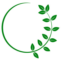 shape collection different green leaves of tree, plants, leaf and swirls branches. Stock vector icon, isolated white background. Element for ecographic, natural design, vegan logo, bio labels