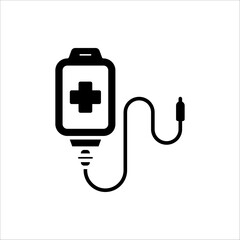 Bag Infusion Icon. Medical clinic healthcare treatment of patient symbol. Vector illustration on white background.
