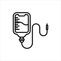 Obraz premium Bag Infusion Icon. Medical clinic healthcare treatment of patient symbol. Vector illustration on white background.