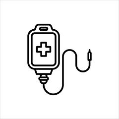 Bag Infusion Icon. Medical clinic healthcare treatment of patient symbol. Vector illustration on white background.