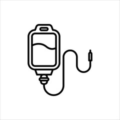Bag Infusion Icon. Medical clinic healthcare treatment of patient symbol. Vector illustration on white background.