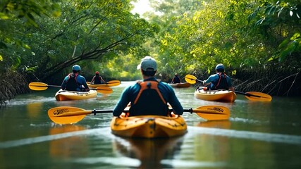 A kayak tour through the mangroves in Belize, led by local guides who share knowledge on the importance of preserving this fragile ecosystem.