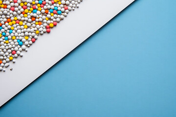 Creative Work Anniversary Business Card within Workplace Celebrations showcasing dynamic mix of 3D metallic text a 2D confetti overlay with a copyspace on the upper right for a congratulatory message