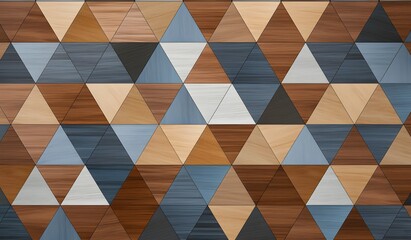Geometric Wooden Triangle Pattern Background