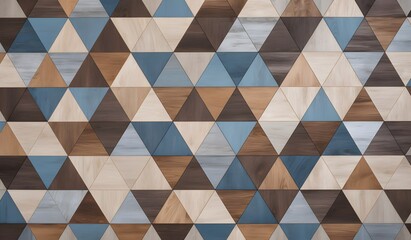 Geometric Wooden Triangle Pattern Background