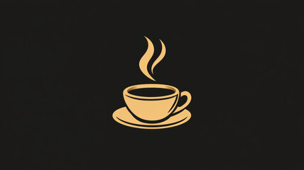 Obraz premium Coffee shop logo that combines artistic and simple design elements. AI generative.