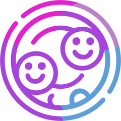 smiling logo with attractive and funny colors