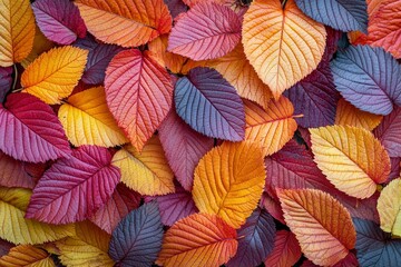 Fototapeta premium A Colorful Autumnal Collection of Fallen Leaves