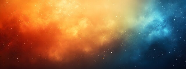 Abstract Gradient Background with Blue, Orange, and Yellow Tones