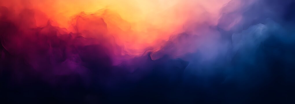Impressionistic Gradient Background with Blue, Purple and Orange