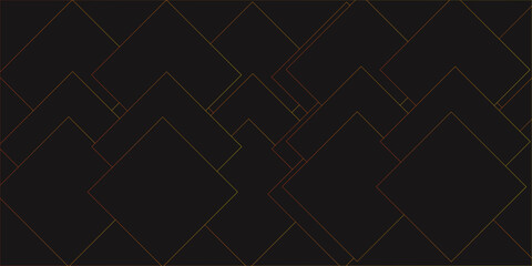 Golden color lines in black background. Random geometric lines, seamless patternvector illustration of geometric background for presentation design with realistic line wave geometric shape 

