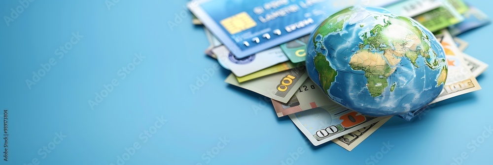 Poster card dedicated evolution of crossborder ecommerce featuring clean design a broad blank area on the u