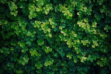 Obraz premium A Lush Patch of Vibrant Green Clover Leaves