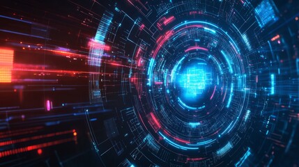 AI futuristic technology background vector. 