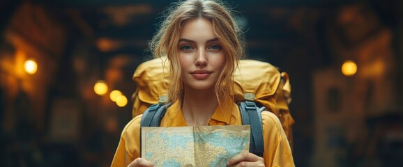 Obraz premium Young Adventurous Woman