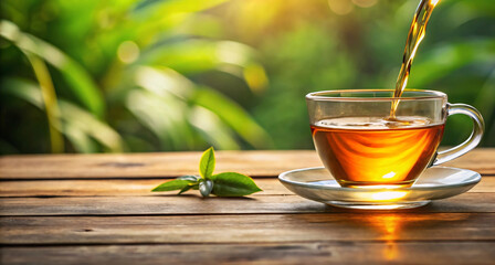Mint-infused tea in a cup, perfect for a refreshing afternoon