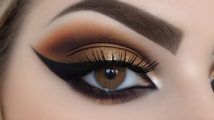 Fototapeta premium amazing fall, autumn eye makeup