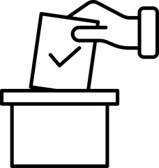 Vote icon. Voting vector illustration. Ballot box on white isolated background. Election. Democracy, government, campaign, political, voter, ballot, candidate, president icons vector collection.