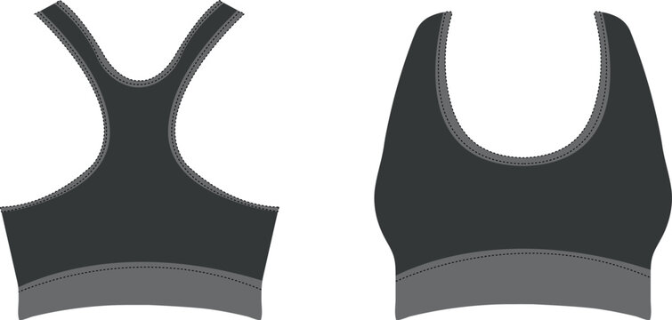 brazer front and backside illustration for sports and gym women and girls