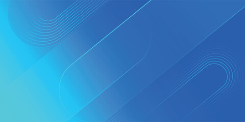 Abstract blue background with diagonal lines. Dynamic shapes composition.