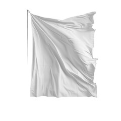 Naklejka premium White Flag on a Pole