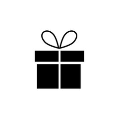 Gift box icon with ribbons