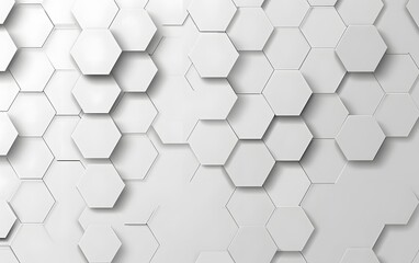 Naklejka premium Abstract White Hexagon Pattern Background