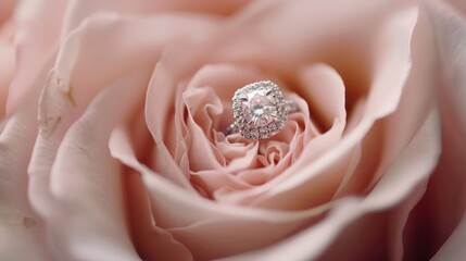 Obraz premium Diamond Ring in a Rose