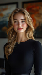 Portrait of a smiling model standing-8