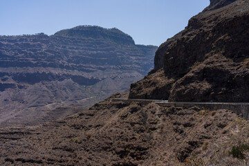 Mountain landscape. View of the valley from Mirador (viewpoint) Degollada de Tasartico. Gran...