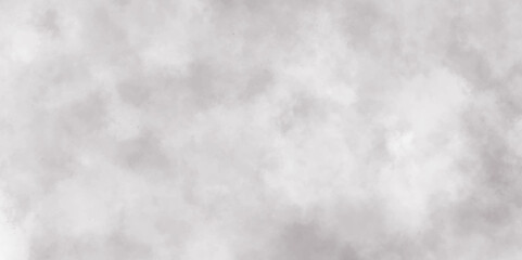 Abstract white and gray isolated cloud cumulus clouds. Gray aquarelle painted realistic fog or mist smoky textured canvas design. White and ash messy wall stucco texture background.	
