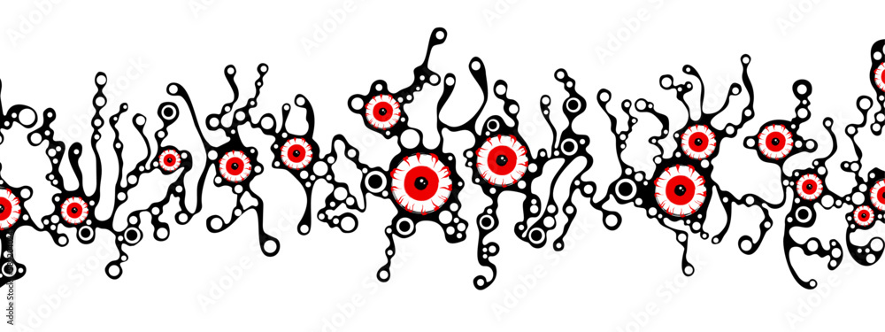 Aufkleber abstract background frame for halloween. the pattern is a chaotic spider. plexus of lines and dots. 