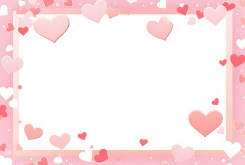 Pink Heart Frame for Valentine's Day