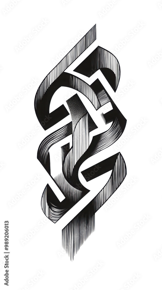 Poster abstract black ribbon design on transparent background transparent background