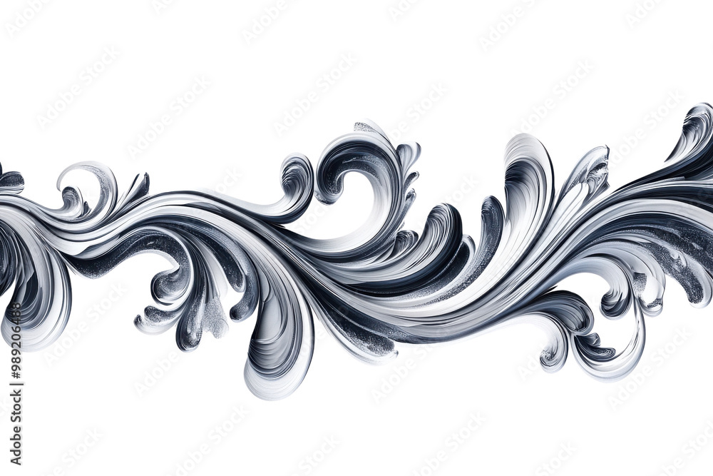 Aufkleber abstract swirl design on transparent background transparent background