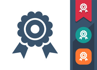 Award, Ribbon, Medal, Prize Icon