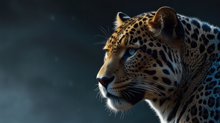 Obraz premium Leopard Portrait in the Dark