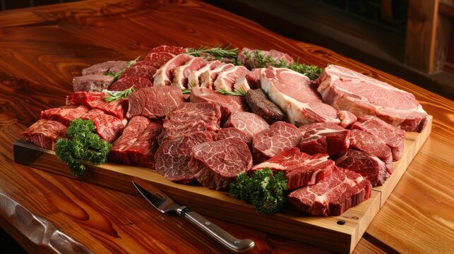 Variety of Raw Meats