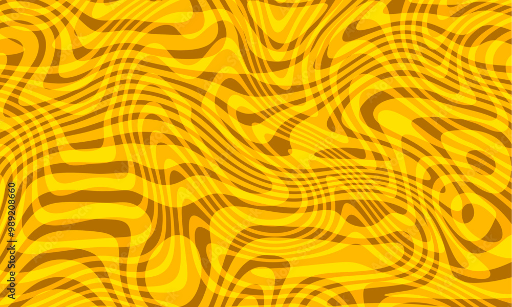 Aufkleber abstract horizontal background with colorful waves. trendy vector illustration in style retro 60s, 7