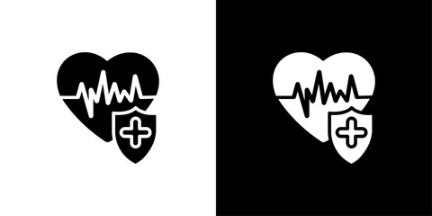 Health insurance icon Isolated flat vector in outline