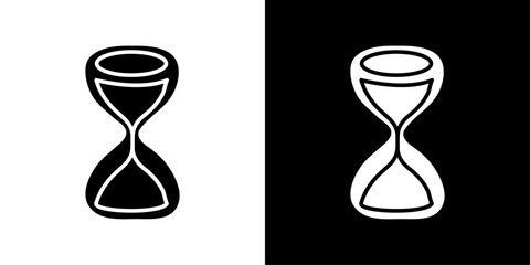 Fototapeta premium Hourglass icon Isolated flat vector in outline