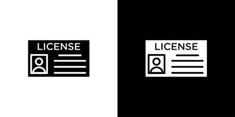 License icon Isolated flat vector in outline