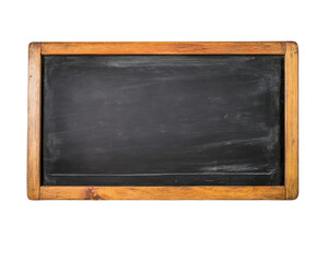 Obraz premium Empty wooden-frame chalkboard design transparent background