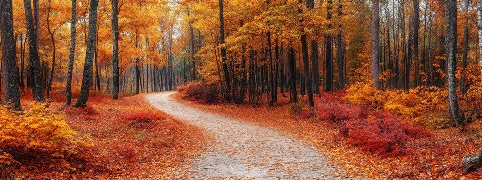 path in an autumn forest 