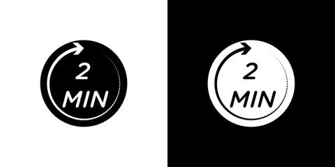 Minute timer icon Isolated flat vector in outline